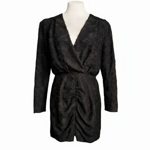 WAYF Black Textured Open Back Mini Dress NWT Size Medium